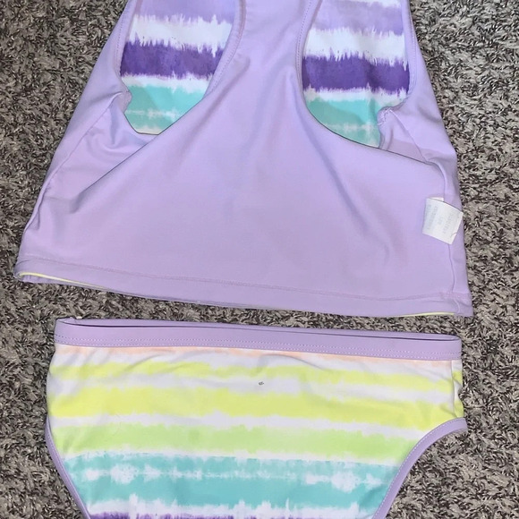 Eddie Bauer size 7/8 Racerback reversible bathing suit - Picture 3 of 4